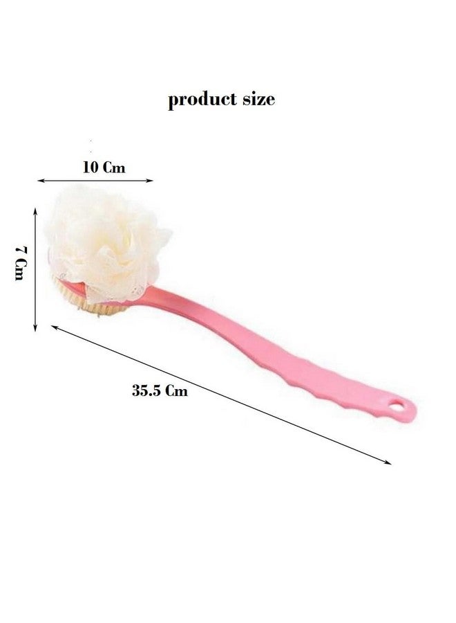 N M Z 2 in 1Loofah body brush/Back Body Bath Brush with Bristles and Loofah/Massage Brush For Men & Women (Multi Colour)(Pack of 1) - Image 2