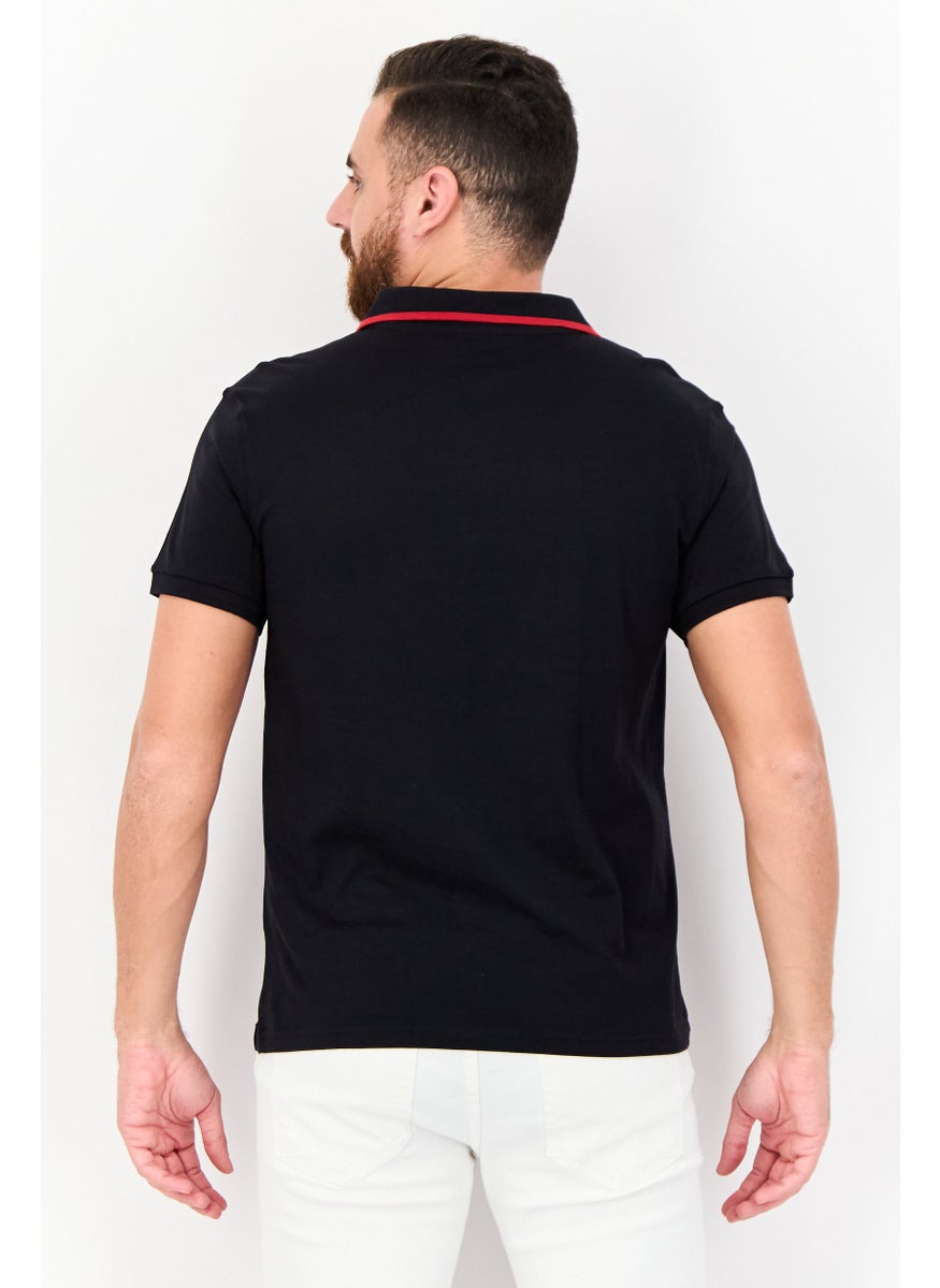 Paul Frank Men Regular Fit Embroidered Short Sleeves Polo Shirt, Black  - Image 4