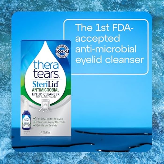 TheraTears SteriLid Antimicrobial Eyelid Cleanser and Face Wash, for Eye Care, 2 Fl Oz - Image 3