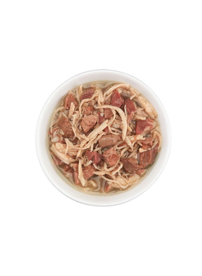 شيسر حزمة كومبو مكونة من 24 قطعة من الدجاج بعد حلول الظلام مع لحم البقر في المرق، طعام رطب للقطط خالي من الحبوب - 80 جم - Image 3