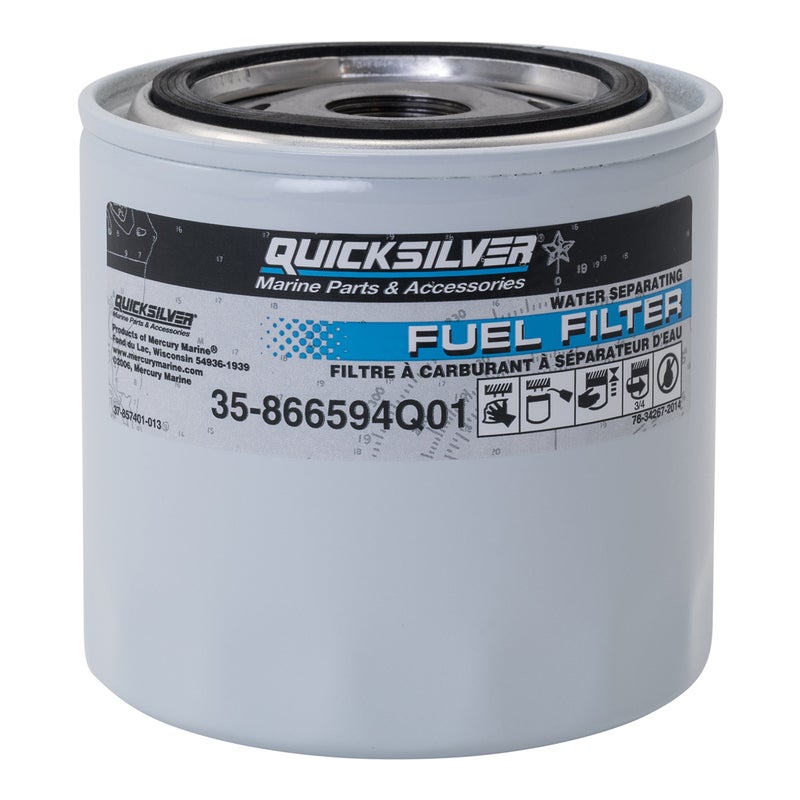 Quicksilver Water Separating Fuel Filter Element Only, 10 Micron for MerCruiser 1.6L Vazer Engines