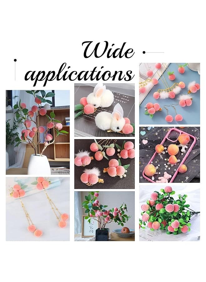 erorex 30Pcs Mini 1.3 Inch Artificial Fruit Peach Simulation Peach Realistic Fake Fruit Peach For Floral Arrangements Home Decor Home Kitchen Party Photography Prop Food Toy  - Image 5