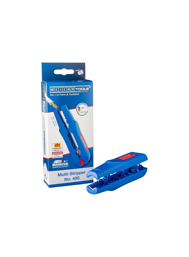 Weicon Multi-Stripper No. 400 | For Stripping & Dismantling Cables & Conductors, Blue|Red, 155 mm