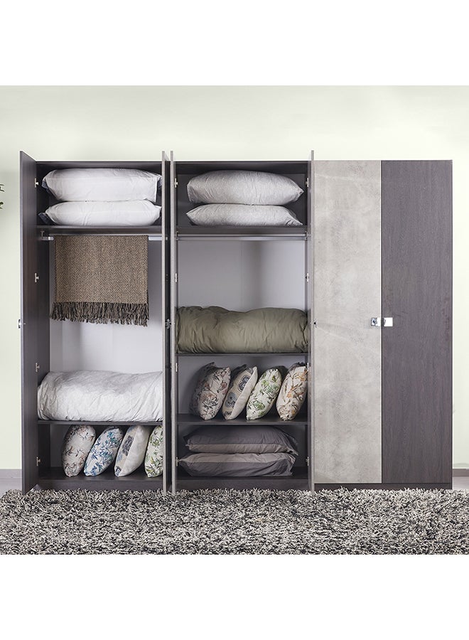 هوم بوكس خزانة ملابس كامبريدج 6 أبواب مع مرآة 58 × 216 × 271.6 سم - Image 3