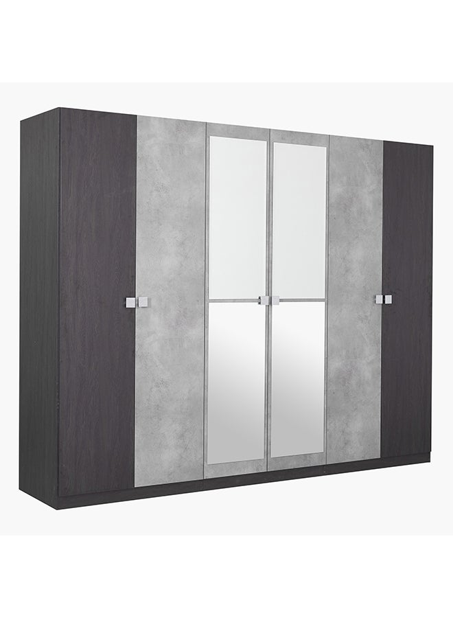 هوم بوكس خزانة ملابس كامبريدج 6 أبواب مع مرآة 58 × 216 × 271.6 سم - Image 2