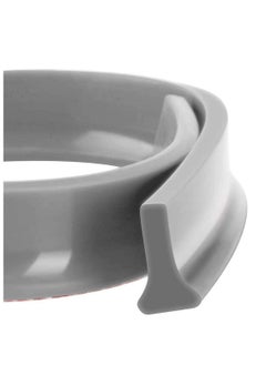 Y&D Collapsible Threshold Water Dam Self-Adhesive Shower Barrier Bathroom And Kitchen Stopper, Home Retention System, Waterproof Flow Block Seal Strip Gray 1.1M  - Image 1