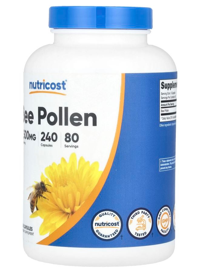 Nutricost Bee Pollen 240 Capsules (500 mg per Capsule) - Image 2