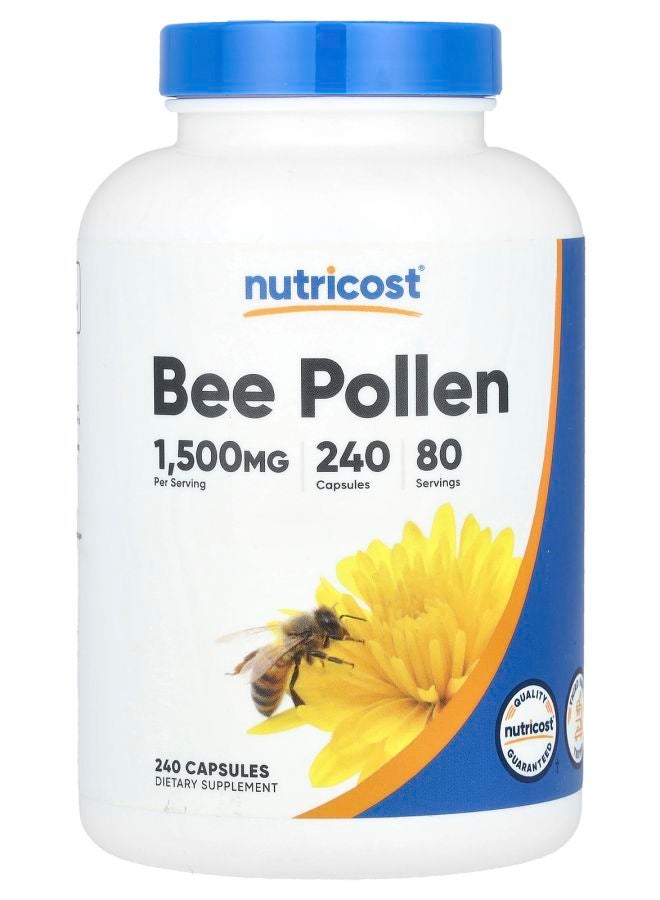 Nutricost Bee Pollen 240 Capsules (500 mg per Capsule) - Image 1