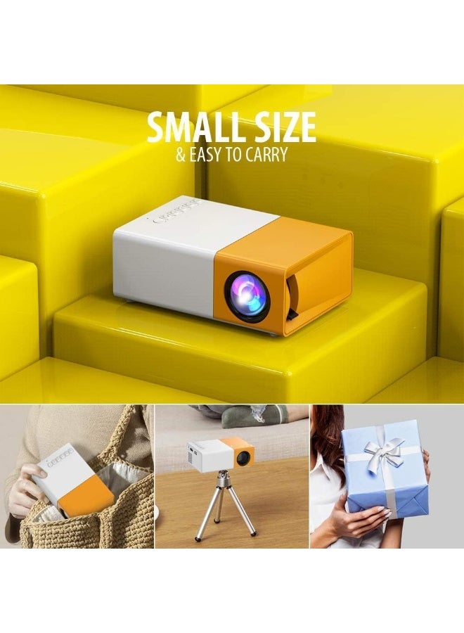 Mini Portable Projector YG-300 , 1080P Full HD Video Projector Built in HIFI Speaker Compatible with HDMI, USB, Audio, TF Card, AV and Remote Control, Home Theater Movie Projector Compatible with iOS/Android - Image 5