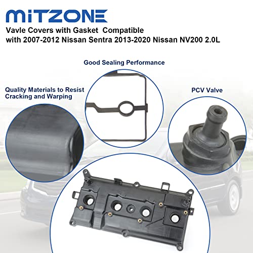 MITZONE أغطية صمامات MITZONE مع حشوة متوافقة مع نيسان سنترا 2007-2012 ونيسان NV200 2013-2020 2.0L استبدال 13264-ET00B 13264-ET000 13264-ET00A - Image 4