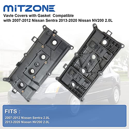 MITZONE أغطية صمامات MITZONE مع حشوة متوافقة مع نيسان سنترا 2007-2012 ونيسان NV200 2013-2020 2.0L استبدال 13264-ET00B 13264-ET000 13264-ET00A - Image 2