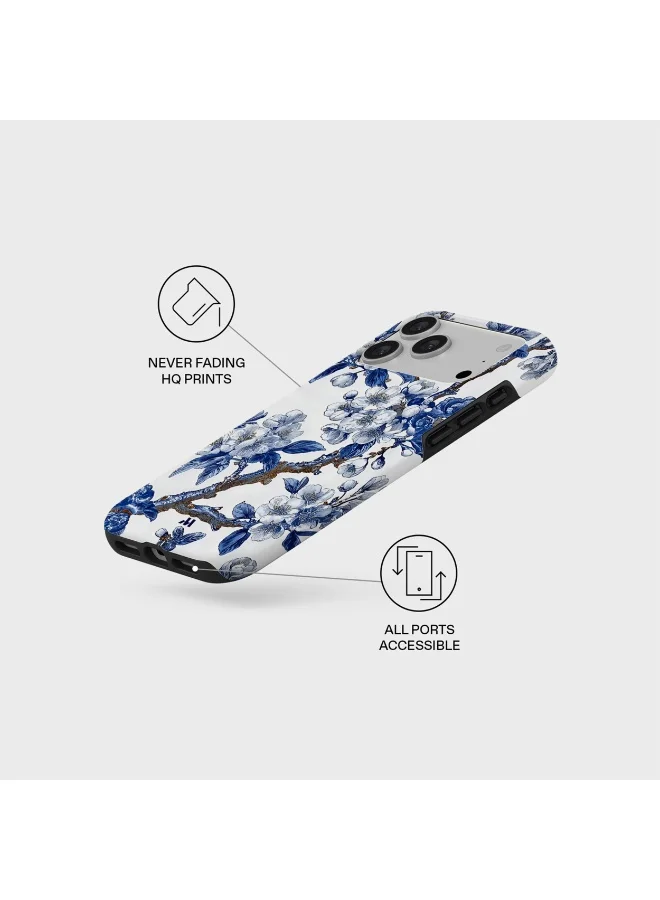 Mobcos Mobcos iPhone 17 Pro Chinoiserie Floral Mobcos iPhone 17 Pro Chinoiserie Floral Premium Case Compatible with Hybrid Dual-Layer Hard Shell + Silicone Protection - Scratch-Resistant Shockproof Mobile Cover  | Best Price UAE