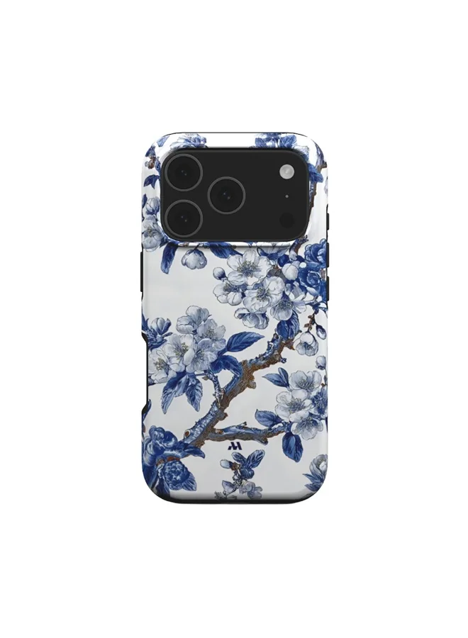 Mobcos Mobcos iPhone 17 Pro Chinoiserie Floral Premium Case Compatible with Hybrid Dual-Layer Hard Shell + Silicone Protection - Scratch-Resistant Shockproof Mobile Cover
