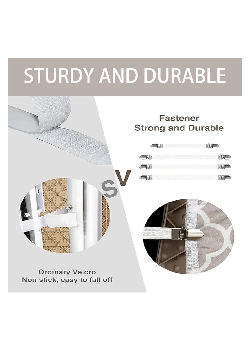 Ironing Board Cover with 5mm Foam 4 Elastic Fasteners 124x45CM 100% Cotton Material, Thick foam Pad Heat Resistant Non Slip Foldable Design Durable stain Resistant iron table cover  - Image 4