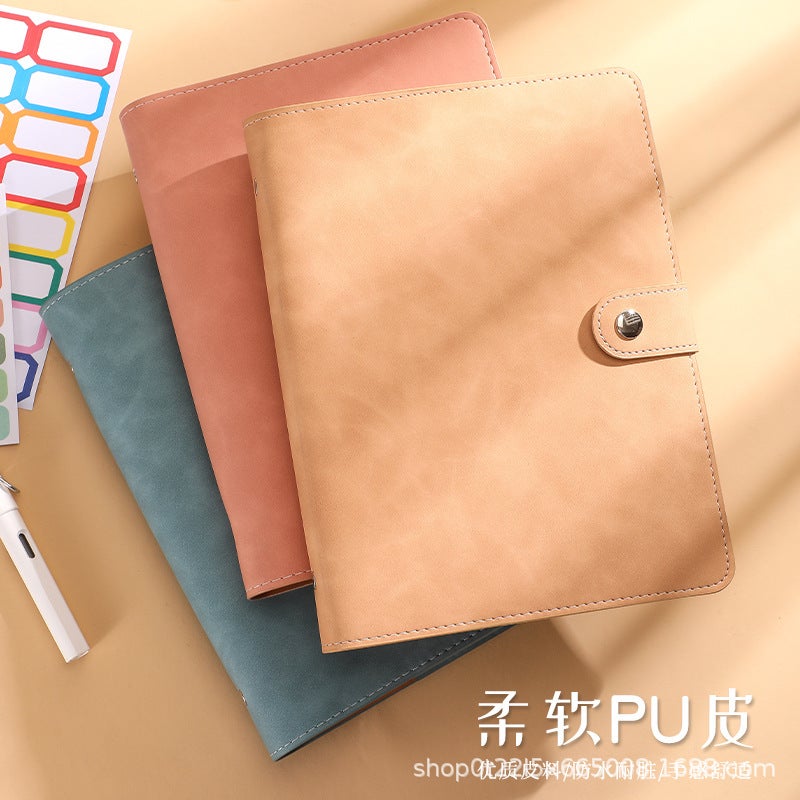 A6 Loose-Leaf Book Cash Budget Book A7 Notebook Soft Leather Pu Hand Book A5 Loose-Leaf Folder Shell - Image 3