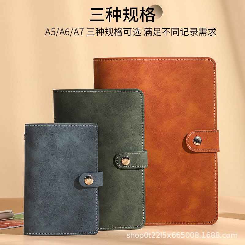 A6 Loose-Leaf Book Cash Budget Book A7 Notebook Soft Leather Pu Hand Book A5 Loose-Leaf Folder Shell - Image 2