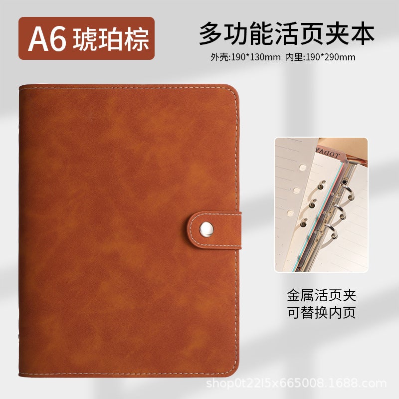 A6 Loose-Leaf Book Cash Budget Book A7 Notebook Soft Leather Pu Hand Book A5 Loose-Leaf Folder Shell - Image 1