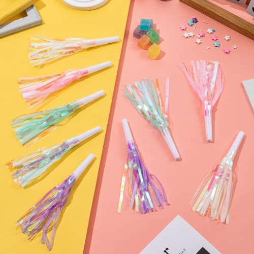 GDZRDFLH 24 pcs Party Blowers, Noise Makers Glitter Metallic Fringed Party Horns for Birthday Blow Horns Graduation Sporting Party Favors Supplies - Image 3