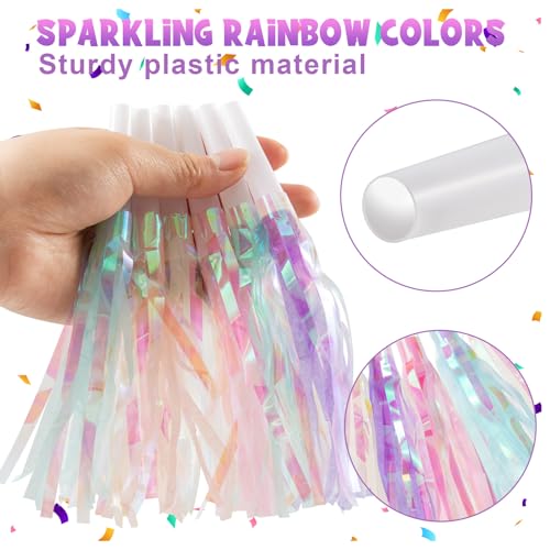 GDZRDFLH 24 pcs Party Blowers, Noise Makers Glitter Metallic Fringed Party Horns for Birthday Blow Horns Graduation Sporting Party Favors Supplies - Image 2