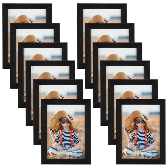 BLACK 7X5 PHOTO FRAMES SET OF 12 MULTIPLE PICTURE FRAME 5X7 WITH PS SURFACE 5X7 PHOTO FRAME FOR WALL TABLETOP DISPLAY