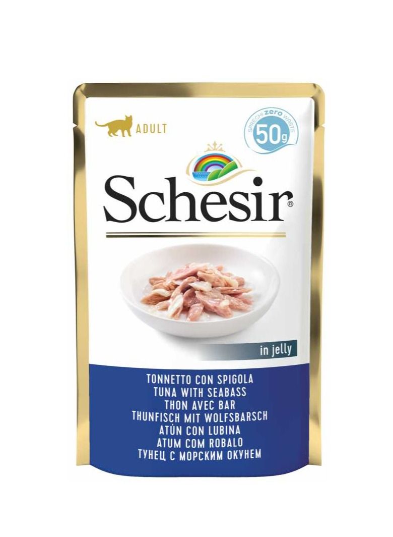 Schesir Cat Pouch-Wet Food Tuna With Seabass 50g  - Image 1