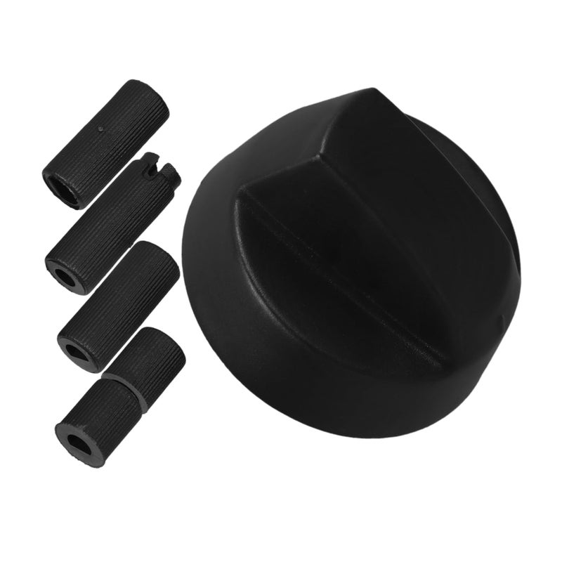 Black Oven Control Knobs With Adapters For Gas And Electric Stoves Easy Installation Kitchen Safety Upgrade - Image 2