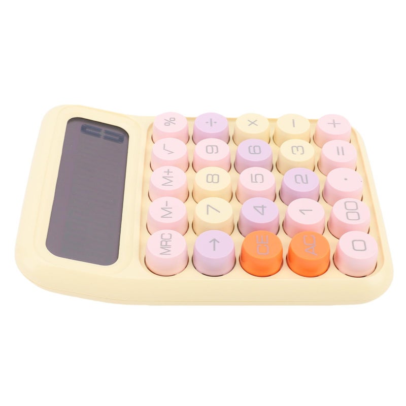 Mechanical Switch Desktop Calculator with Big Buttons for Office School Home Business in Lemon Yellow - Image 4