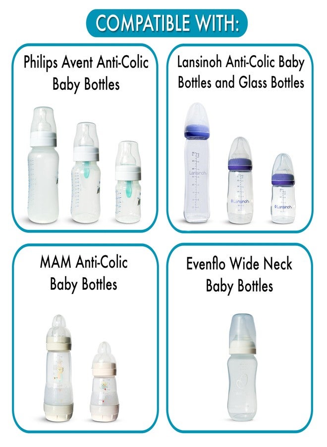 BelBeyo Sippy Spout Nipples for Lansinoh, MAM and Evenflo (Wide Neck) Baby Bottles, 4-Count, Soft Spout, Food Grade Silicone, BPA-Free, Variable Flow, Spill-Proof, Converts Baby Bottles to Sippy Cup 4+ months - Image 2