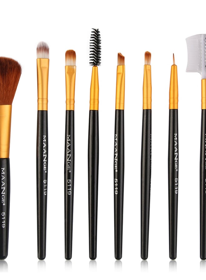 طقم فراشي مكياج إحترافية مكون من 8 قطع متعدد الألوان - Image 2