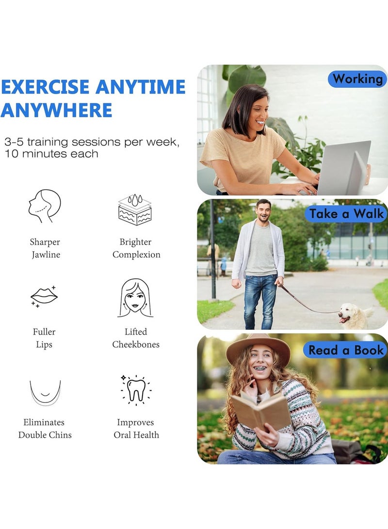 Bukela 6PCS Silicone Jaw Exerciser,Jawline Shaper,Silicone Jawline Exerciser Jaw Trainer,Jawline Shaper Jaw Exerciser for Men & Women with 1 Cleaning Brush - Image 4