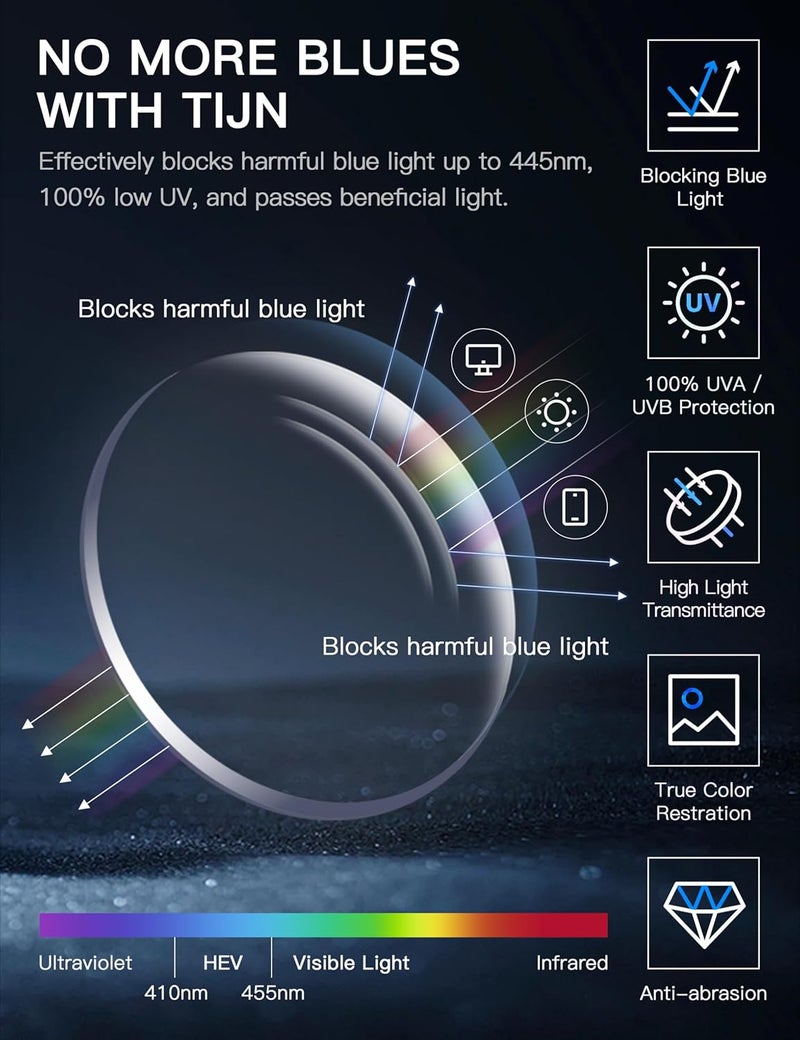 Blue Light Blocking Glasses for Women Men Square Frame Nerd Eyeglasses Anti Blue Ray Computer Screen Glasses - Image 5