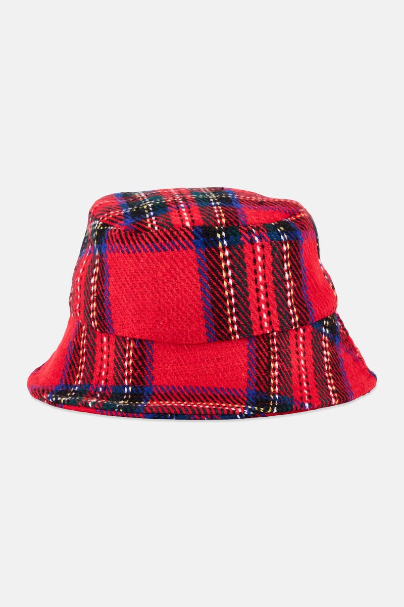Reserved Women Plaid Bucket Hat, Multicolor - Image 1