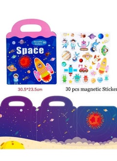 Generic Portable Reusable Magnetic Space Stickers Book for Preschoolers and Toddlers Brand: Generic  - Image 1