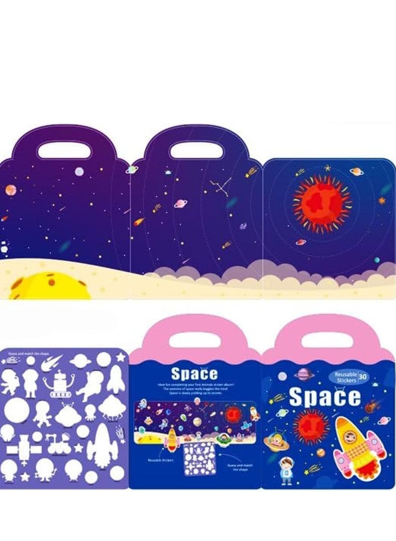 Generic Portable Reusable Magnetic Space Stickers Book for Preschoolers and Toddlers Brand: Generic  - Image 2