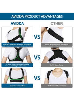 Y&D Posture Corrector for Women Men, Ultra Thin Light Upper Back Support Brace Clavicle, Neck, Shoulder Pain Relief, New Invisible Correction Hunchback Adjustable Sitting Corrector(L)  - Image 4