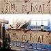 Watayo 71 x 20 Halloween Bloody Banner Yard Sign Burlap Horror Time To Float Banner Scary Halloween Banner Backdrop Decoration for Haunted House Yard Outdoor Fence Garden Parties Decor - Image 3
