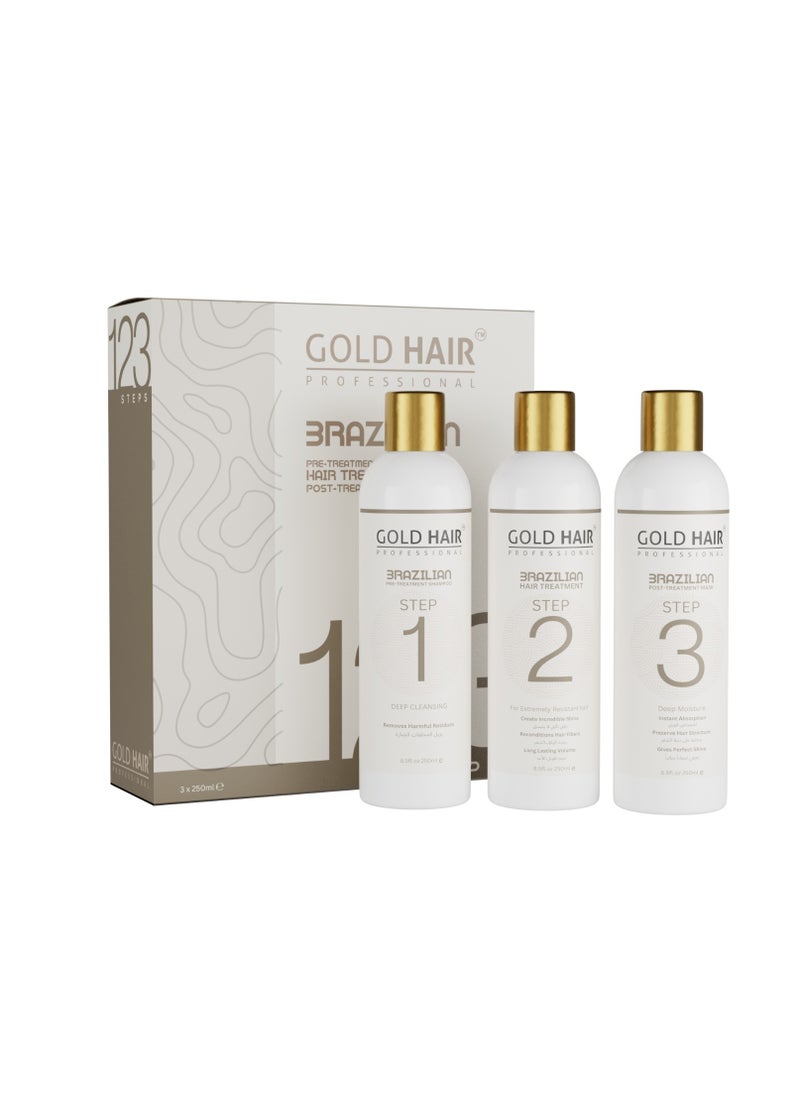 GOLD HAIR Gold Hair Brazilian Treatment 3 in 1 