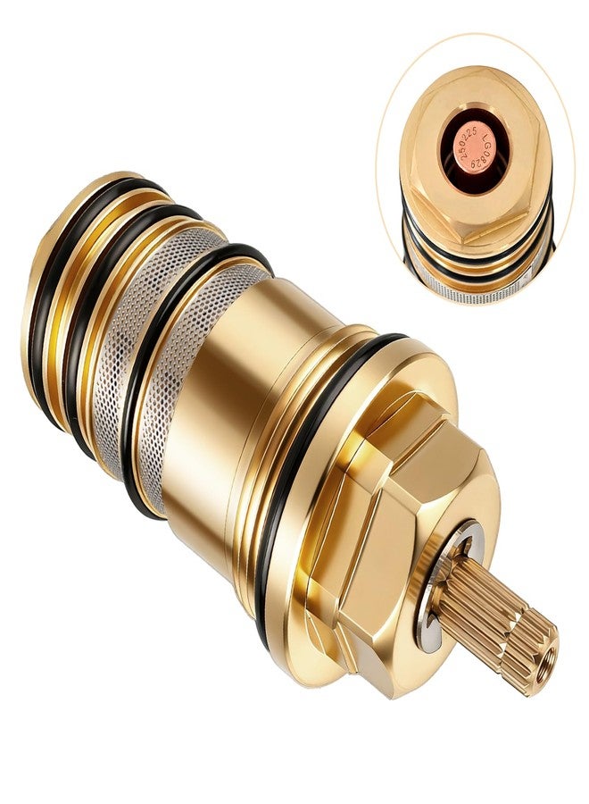ROSARIN 94282000 Brass Version Thermostatic Cartridge - 3/4" Fit for Hansgrohe Ecostat Showers, Two-Hole & Three-Hole Thermostatic Tub Fillers, Replaces Plastic Version - Image 1