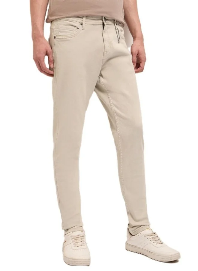 THE BEAR HOUSE Men's Stylish Beige Jeans with Comfortable Stretch and Skinny Fit Classic Comfort With Modern Style, Perfect For Everyday Casual Looks And Effortless Streetwear Vibes