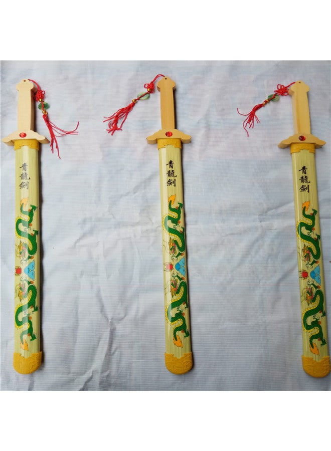 Bamboo Dragon Sword Stall Temple Fair Scenic Spot Hot Sale Dragon Sword Children's Toys-Color:Left Figure 2 Of Automatic Retractable Point Drill Flame
