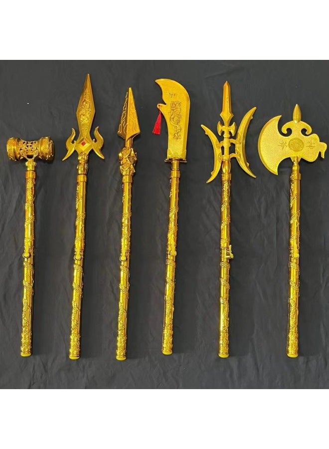 Bamboo Dragon Sword Stall Temple Fair Scenic Spot Hot Sale Dragon Sword Children's Toys-Color:Left Figure 2 Of Automatic Retractable Point Drill Flame