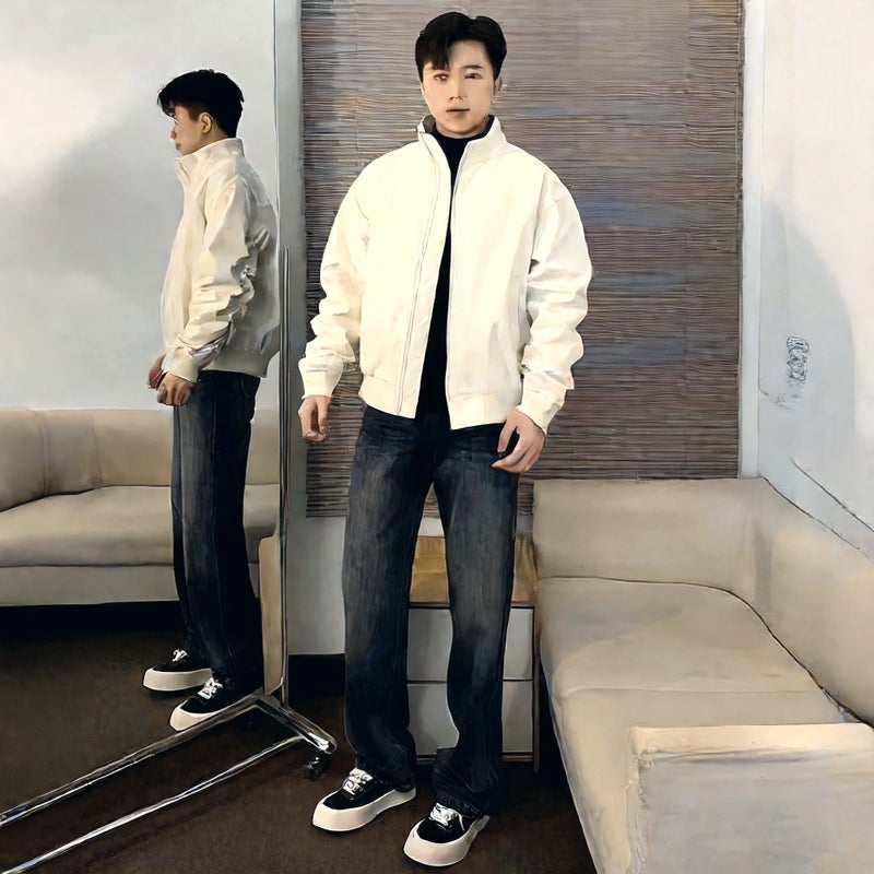 Cleanfit Men's Flight Jacket Spring Autumn Casual Coach Workwear Top - Image 3