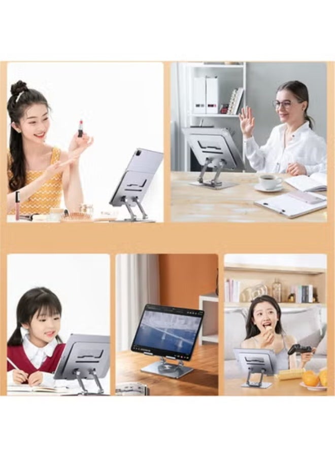 ستاند لابتوب قابل للتعديل – بقاعدة دوارة 360 درجة – مثالي للمكتب أو العمل من المنزل - Image 3