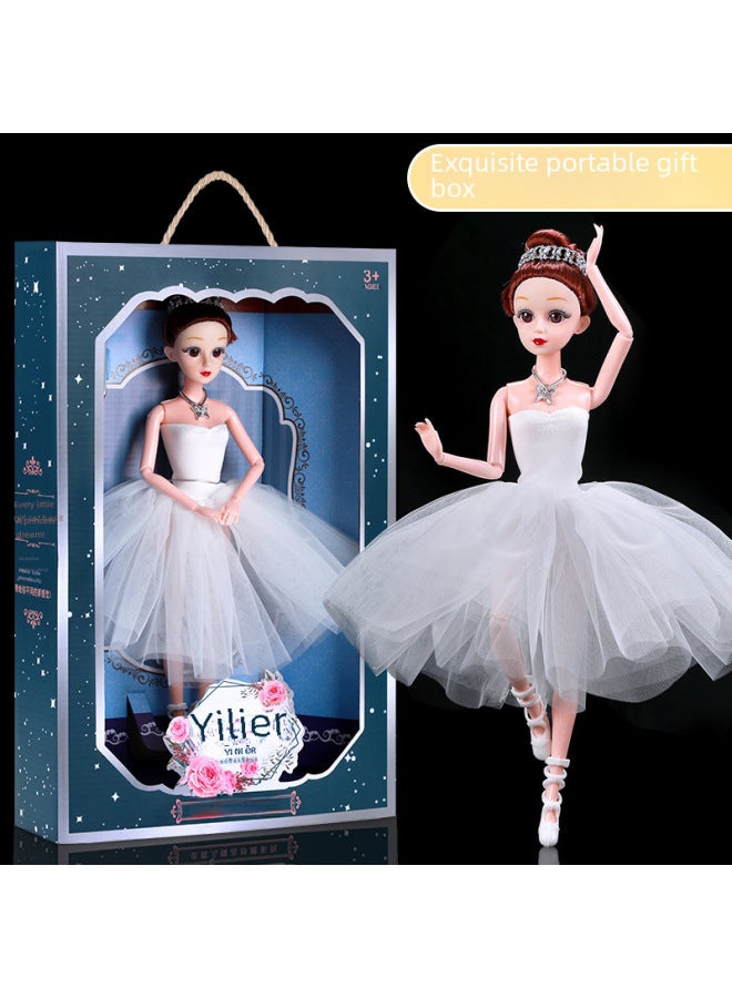 Children Heart Barbie Doll Gift Box Set Ballet Dance Girl Princess Training Organ Small Gift Children Toy-Height:Black Ballet - Image 3