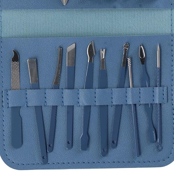 Kevra online Kevra online 16in1 Nail Manicure Kit Nail Cutter Grooming Tools Acne Needle Blackhead Remover Steel Pedicure Tools - Image 3