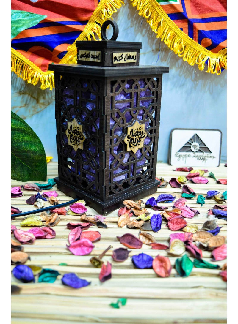 فانوس رمضان بشكلة الجديد اول فانوس ملح صخري فى مصر انتاج ايجيبت انتيكس لون بنفسجي