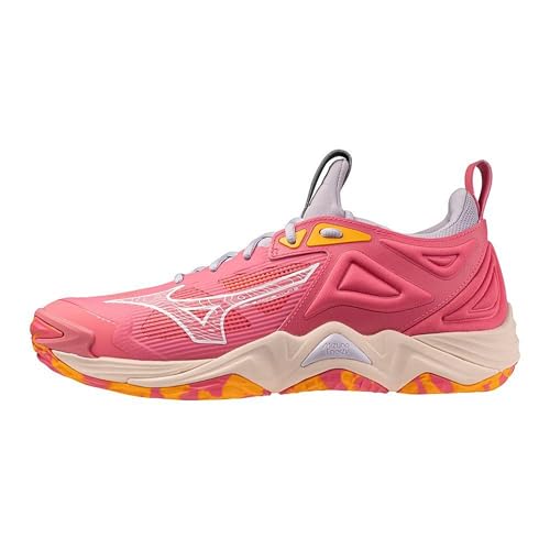 Mizuno حذاء الكرة الطائرة ميزونو ويف مومنتوم 3 للجنسين، روزبود، 16 أمريكي للرجال - Image 1