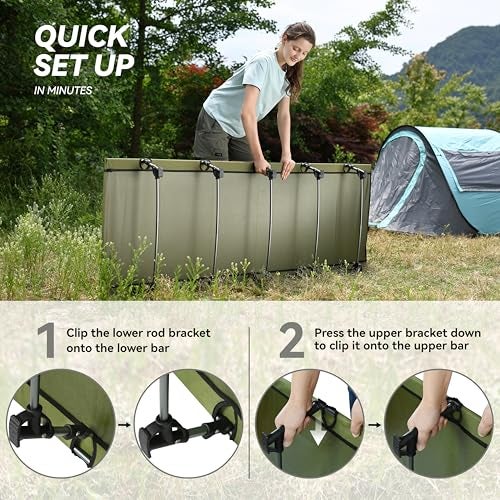 MARCHWAY Ultralight Folding Tent Camping Cot Bed, Portable Compact for Outdoor Travel, Base Camp, Hiking, Mountaineering, Lightweight Backpacking (Army Green) - Image 5