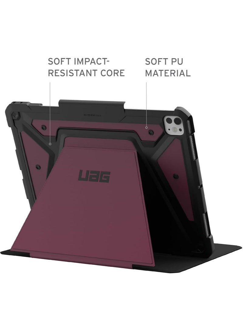 Urban Armor Gear غطاء حماية UAG Metropolis SE لجهاز iPad Pro مقاس 13 بوصة (2024) M4 مع حامل قلم وحامل عرض متعدد الزوايا قابل للتعديل - بوردو - Image 5