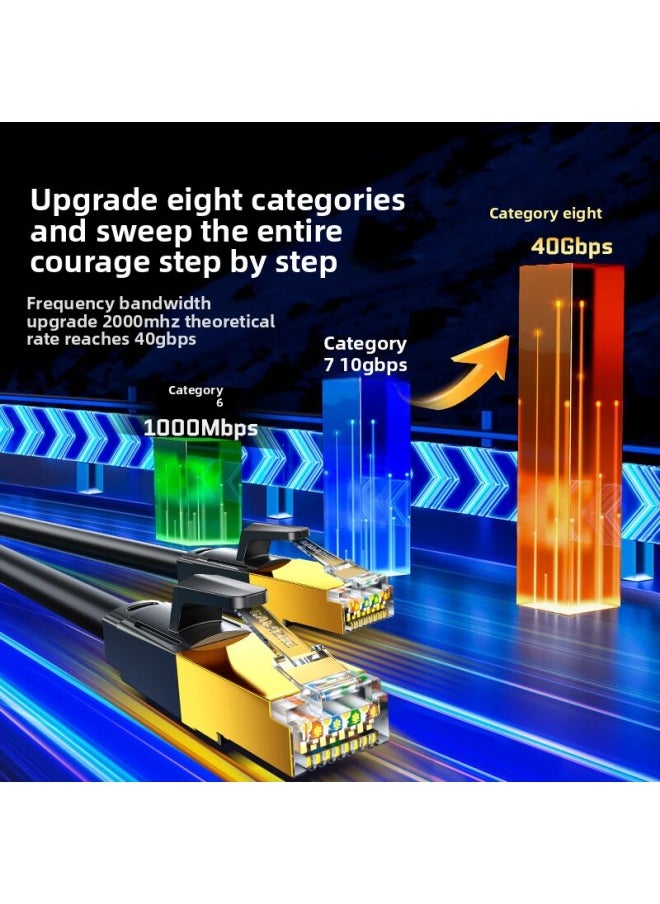 Generic Shanze 8-class 10 Gigabit Network Cable E-sports 8-core Pure Copper Double Shielded 0.5-25 M WX8015/JC8030H-Color:10 Gigabit Bold Project JC8005H Series-Line Length:3 M  - Image 3